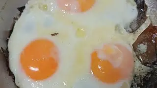 Huevos con penicilinum y tocino