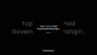 Top 5 Highest Paid Government #Internships 2025 💰 | Freshers Apply Now!
