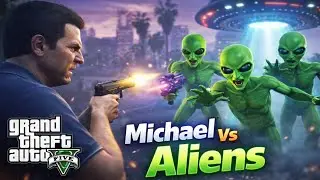 Michael vs Aliens 👽🔥 | GTA 5 Chaos Begins | 4K 60FPS