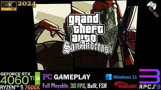 GTA San Andreas PC Gameplay | RPCS3 | Full Playable | PS3 Emulator | 4k30FPS | 2024 Latest