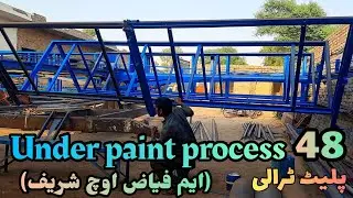 48 Plate Trolley | Solar panel trolley under paint process | M Fiaz Welding uch shareef