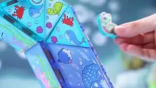Color-Printed Magnetic Sheets | Ocean Animal Puzzle | 4D Diamond Surface | STEM Early Learning Toys