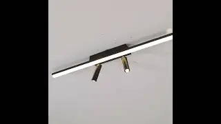 Haney Simple Metal Linear LED Ceiling Light Spotlight, Black