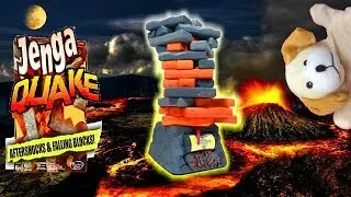 Quake Jenga! Our Highest Jenga Tower Ever! How High can we Build before the Lava Strikes?