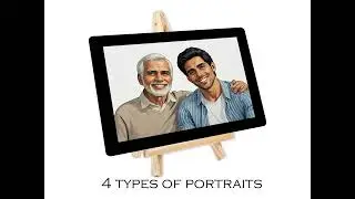 Customized Portrait Set with Easel, 4 Types #art #portrait #drawing #shots #shortvideo #shots
