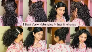 8 EASY CURLY HAIRSTYLES / HAIR TUTORIAL #curlyhairstyles