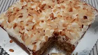 Amandel kokos cake met amandelschaafsel - cake recepten - cake bakken