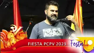 Mitin de Ricard Juan, del secretariado del PCE, en la Fiesta del PCPV