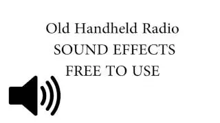 Radio Old Handheld SOUND EFFECTS