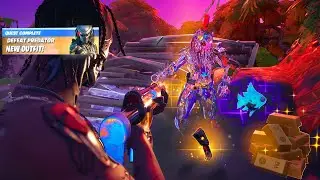 Как открыть облик &laquo;Хищник&raquo; в Fortnite! (НОВЫЙ БОСС-Хищник и мифическое оружие)