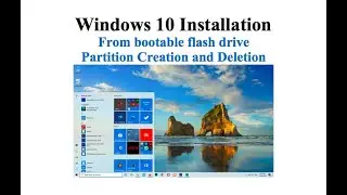 Windows 10 installation with flash USB drive