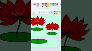#flower drawings 🌷🌼in ms paint|#lotus drawing in paint|#most easy drawings|#how to draw flower @Fly