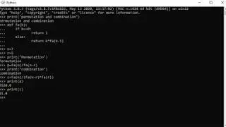 permutation and combination in python