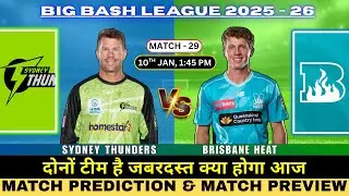 Sydney Thunders vs Brisbane Heat 29th Prediction | SYT vs BRH Match Prediction #BBL2026