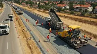 Advanced Fastest Gravel Paving Equipment  - Amazing Technology of Road Construction Machine