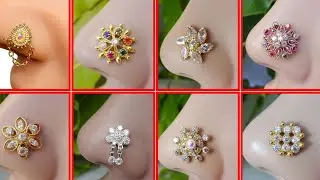 Crystal Ring White Nose Stud , Gold Nose Sterling Silver Stud Medusa Nose Ring 2024
