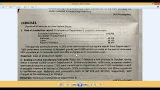 Cost Accounting/ Cost of Production Report/Ch.6/ Exercise Q.No.1