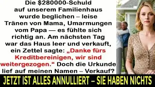 Ich zahlte die Schulden, um unser Zuhause zu retten — am Morgen war sie spurlos verschwunden