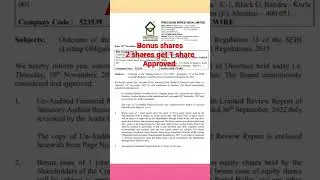 bonus shares | precision wires India Ltd share latest news | bonus shares update