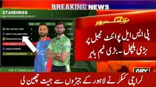 PSL 2024 Letest Points table today | Karachi King win vs Lahore qalandars | psl 9 point table |