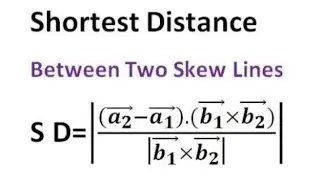 Shortest distance between two Lines ; CLASS 12 (MATHS)