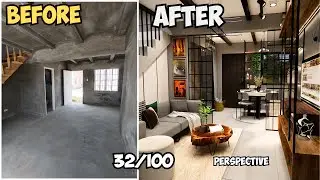 How This Small Bare Space Became a MINIMALIST INDUSTRIAL Home
