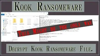 How To Recover  Ransomware Encrypted File.