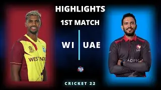 WI vs UAE 1st Match T20 World Cup 2022 Highlights | WI vs UAE 1st T20 Highlights | Cricket 22