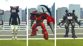 TRI TITAN ,TV WOMAN TITAN ,UPGRADED TITAN DRILLMAN VS GMAN MK5ESCAPE PLANE ,SKIBIDI In Garry's Mod
