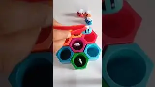 Satisfying Colorful bees Sorting Reverse ASMR #shorts #bees #satisfying #asmr #karthisasmr #viral