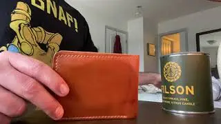 Filson Vegetable Tanned Bridle Leather Wallet Cleaning - One Year Old