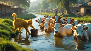Mama Cat Farming and Dairy Business Buying a Car for Her Kitten