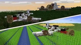 I made planes in Minecraft that harvest sugar cane | Create mod