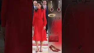 What #QueenLetizia of Spain 🇪🇸  wore to National Day event &hearts;️👸✨️
