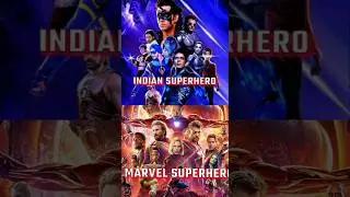 Indian superhero vs Marvel superhero edit #marvel#short#indian superhero#like#subscribe