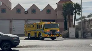 Clark County Fire Department Engine 18, Truck 18, Battalion 2 Responding