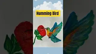 Hummingbird and Flower | Color Pencil Art / #shorts