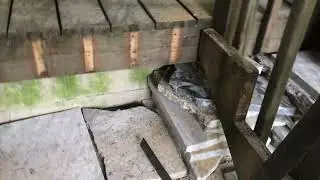Передвижная лестница на террасу - установка перил и следующий этап... Бунгало в поместье Зер