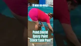 This Was EASY 🖌️ 💦Stock Tank Pool Epoxy Paint #shorts