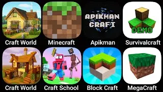 Craft World, Minecraft, Apiman, Survivalcraft, Craft World, Craft School, Block Craft, MegaCraft