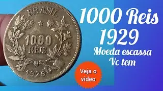 1000 Reis 1929 Moeda escassa vc tem