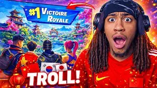🔴JE TROLL AVEC MA VOIX ASIATIQUE EN SQUAD COMBLÉ SUR FORTNITE😂🍣