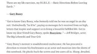 Buseyisms: Gary Busey&rsquo;s Basic Instructions Before Leaving Earth by Gary Busey