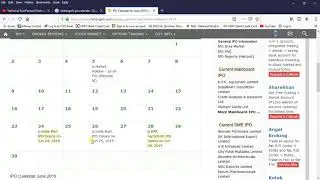 Initial public offering (IPO) - Calendar