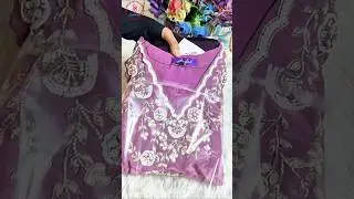 🌺Indian Exclusive Collection 🌺✨ Original Indian Chinnon Fabric with Karchobi Work ✨