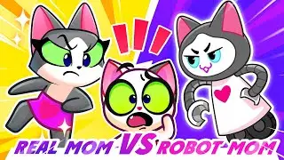 😱 Two Moms?! Real or Fake?! 🤖 👩🏻 Funny Family Stories by Paws & Play