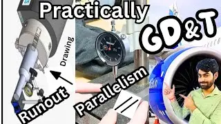 Engineering drawing RUNOUT & PARALLELISM GD&T full details in hindi 