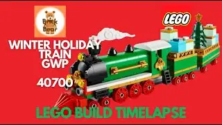 Lego - Winter Holiday Christmas Train GWP - Set 40700 - 40min build in 5mins Timelapse