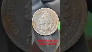 В ходе поиска монет в рулоне с загадками была найдена очень старая индейская пенни! #монета #день...