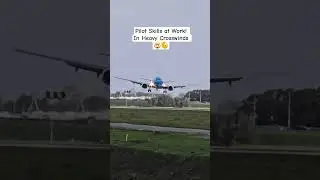 Storm Amy Challenge | KLM B737 Crosswind Touchdown At Schiphol
